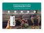 Advertisement for a Arlo Secure security plan with a family in a living room and a hand holding a smartphone.