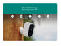 Arlo Essential Security Camera (3rd Gen) with features listed on a green and gray background