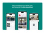 Three smartphone screens showing features of the Arlo Secure App with a green background and text.