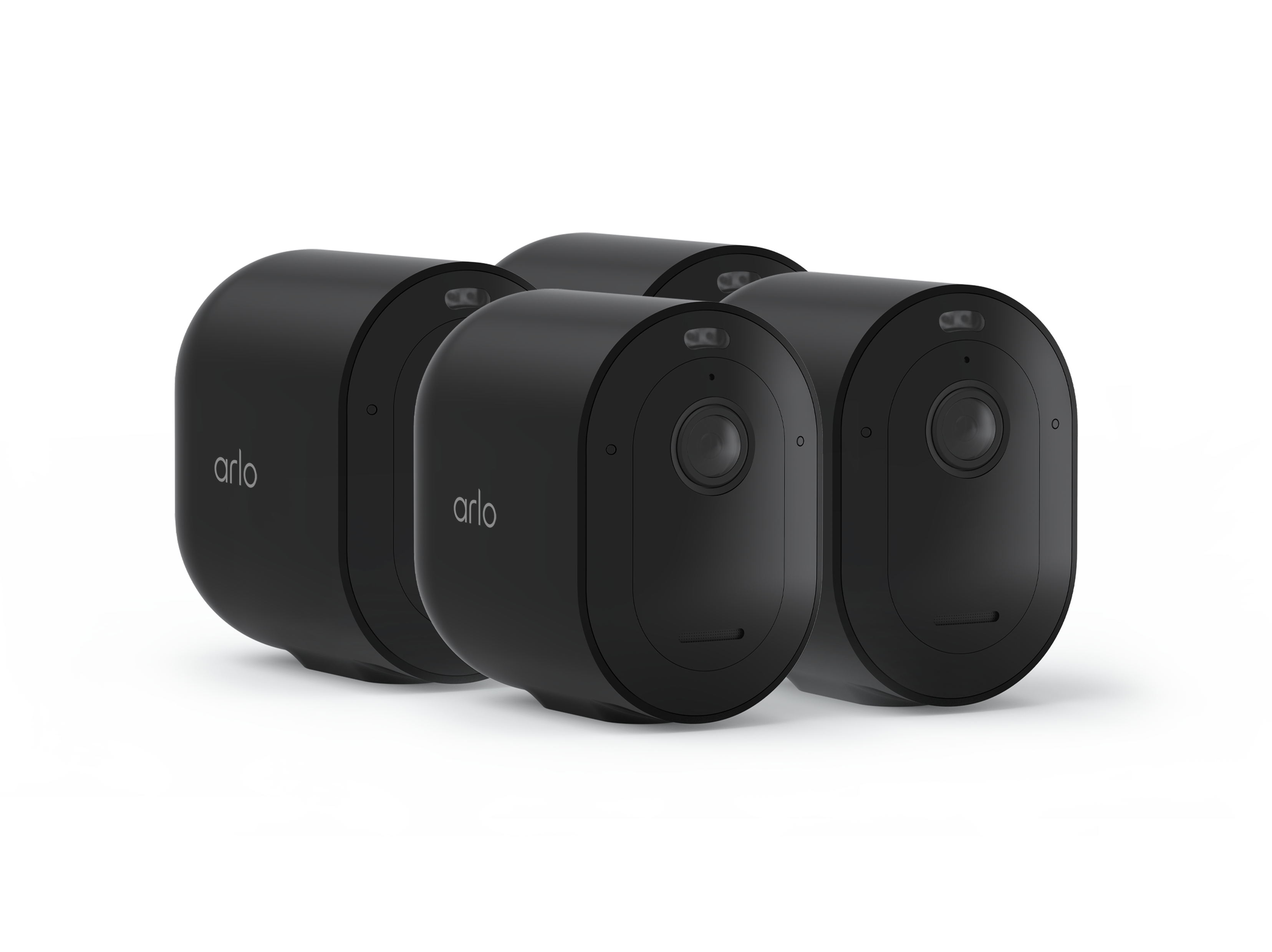 Arlo Pro 5S 2K 4 camera kit in black facing right