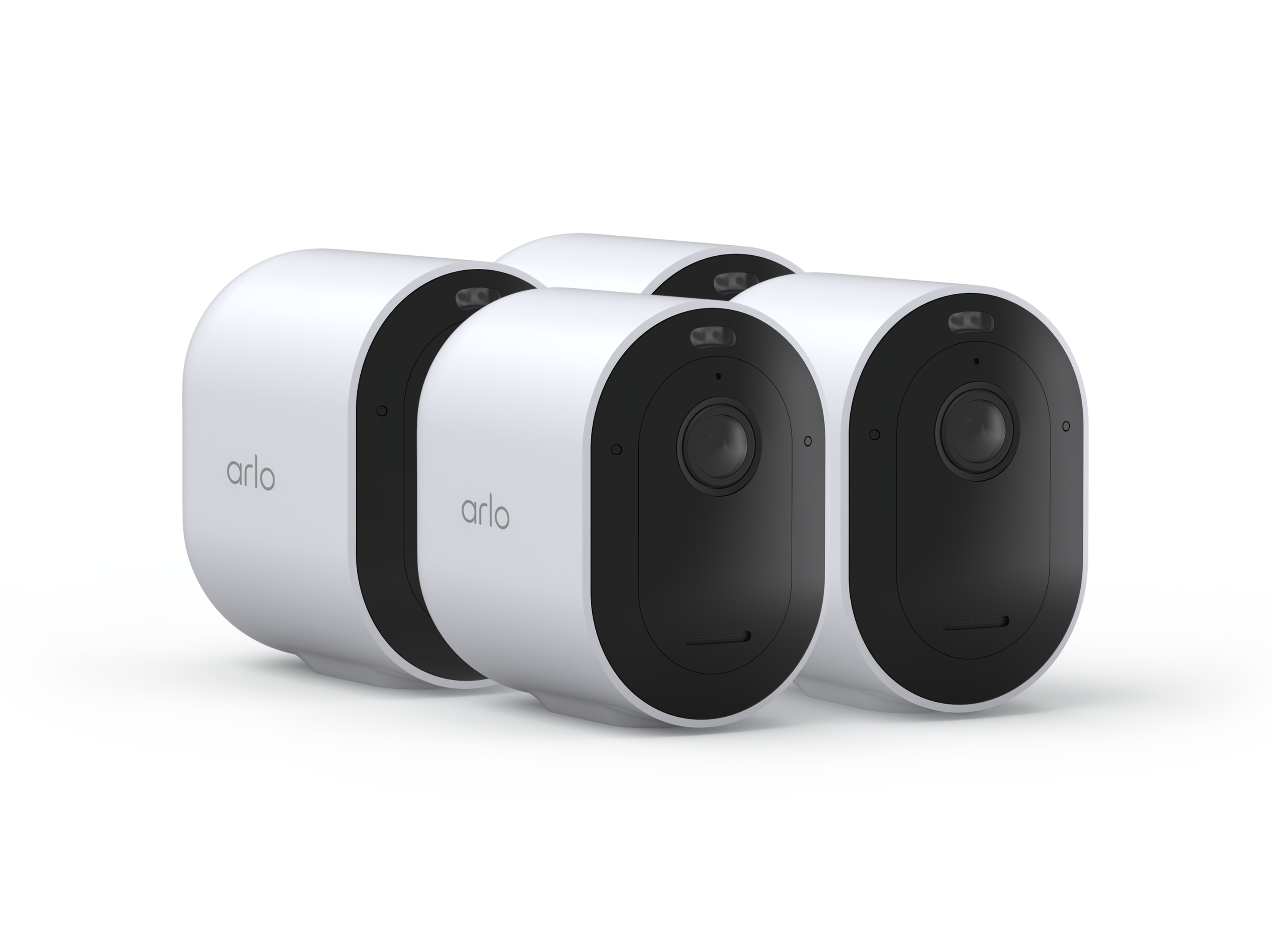 Arlo Pro 6 4 camera kit in white facing right