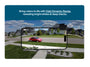 A promotional graphic showing a phone mockup over a suburban street scene with a red car. Text at the top reads, 'Bring colors to life with High Dynamic Range, revealing bright whites & deep blacks.